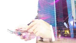 Businessman working with smart phone and time lapse background. Stock Footage