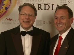 Wayne LaPierre and Larry King Jr at  18th Annual Larry King Cardiac Foundation Gala Stock Footage