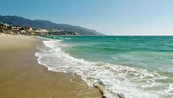 Aqua perfect white sand beach Stock Footage