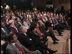 USA: PRESIDENT CLINTON BUDGET SURPLUS SPEECH News Clip