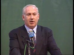 Israel/Gaza-Benjamin Netanyahu meets Yasser Arafat News Clip