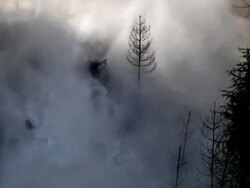 HD Flood Waves Destroying Valley (Loopable) Stock Footage