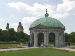T/L PAN Munich Hofgarten with the Pavilion for the Goddess Diana  Stock Footage