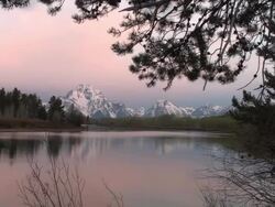 Sunrise in Grand Teton National Park Oxbow Bend Stock Footage