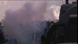 European Finance - Greece - New Prime Minister of Interim Greek government sworn in / Italy - PM designate / Greece - Civil servants and utility workers strike / France - G20 finance ministers hold talks in Bercy / Italy - Violence erupts at anti-capitalism demo / Germany - Protesters camp in front of ECB in Frankfurt / Greece - Nationwide general strike / Italy - Senate approves economic reform bill / Italy - Student protests and transport strike / Greece - Former Pm Papandreou meets new PM Pap News Clip