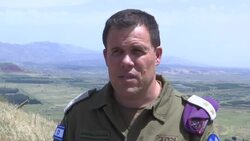 Israeli military spokesman in Golan Heights details rocket interceptions News Clip