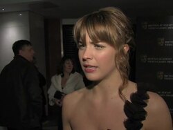 INTERVIEW Gemma Atkinson on games, on giving up calendar work and focussing on film at the GAME British Academy Video Games Awards 2011 at London England. (Footage by WireImage Video/GettyImages) Stock Footage