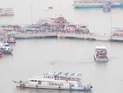 Timelapse Pedestrian Commuter at Pier in Pattaya Thailand Stock Footage