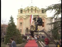 Serbia/Croatia - Serb Hero Arkan Marries Folk Sing News Clip