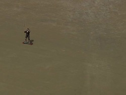 Skateboard Paragliding Stock Footage