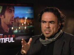 Interview: Alejandro GonzÂ‡lez IÂ–Â‡rritu on his attraction to the film subject at the INTERVIEW: Biutiful at London England. (Footage by WireImage Video/GettyImages) Stock Footage