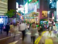 Street Scene of Hong Kong Stock Footage