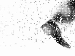 STEP : modern halftone style (TRANSITION) Stock Footage