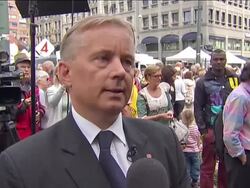 Norway Justice Minister Grab on Police Response News Clip