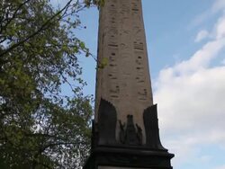 Cleopatra's Needle, Victoria Embankment, river Thames, London Stock Footage