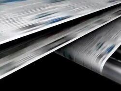 Magazine or newspaper printing. Stock Footage