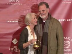 Helen Mirren and Taylor Hackford - The Hasty Pudding Theatricals Honor Helen Mirren as 2014 Woman of the Year Stock Footage