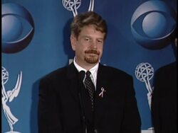 2001 Emmy Awards press room Stock Footage