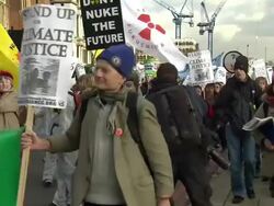 Climate Change Activists March in London News Clip