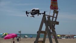 Drone helps lifeguards keep swimmers safe ++FIRST RUN 17th August 2016++ News Clip