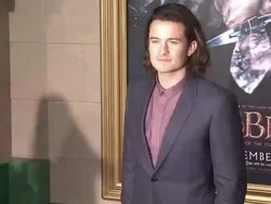 Orlando Bloom at 'The Hobbit: The Battle of the Five Armies' Los Angeles Premiere Stock Footage