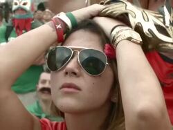 FIFA 2014 World Cup Fan Fest: Mexico v Cameroon Stock Footage
