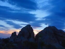 Morning time lapse at Skull Rock Joshua Tree National Park Stock Footage