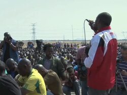 President Zuma Appears at Miners Rally News Clip