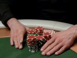 HD: Dangerous Man Betting All Chips Stock Footage