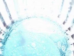 Blue Syrup poured into pitcher Stock Footage