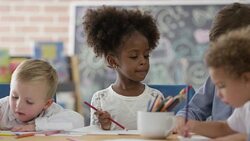 Colouring with Friends Stock Footage