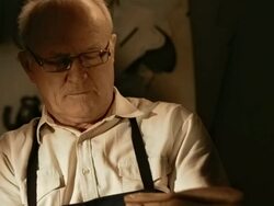 HD: Shoemaker Inspecting The Outsole Stock Footage