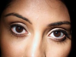 CU Beautiful striking eyes Stock Footage