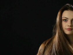 Young woman with beautifully long hair Stock Footage