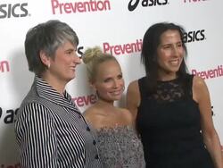 Diane Salvatore, Kristin Chenoweth, Laura Petasnick at the Prevention Magazine Presents The 2nd Annual Prevention Honors Hollywood Heroes Event at West Hollywood CA. (Footage by WireImage Video/Getty Images Entertainment Video) Stock Footage