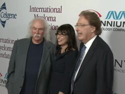 David Crosby, Susie Novis, Dr Brian Durie at International Myeloma Foundation 7th Annual Comedy Celebration Benefiting the Peter Boyle Research Fund & Supporting The Black Swan Research Initiative, Los Angeles, CA, 11/09/13 Stock Footage