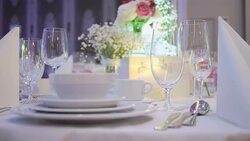 Wedding Banquet-table Stock Footage