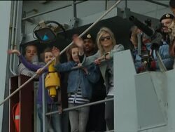 WRAP UK navy ship arrives back from Spain ADDS soldiers departing Instructional Video