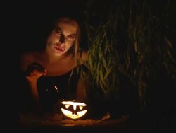 awesome ceremony vampire for Halloween Stock Footage