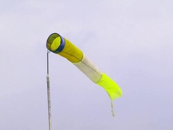 Weather Sock in Action Stock Footage