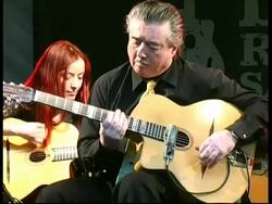 The musicians, Patrick Saussois and Victorine Martin, France Stock Footage