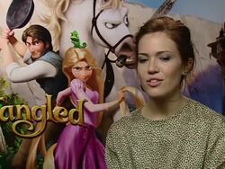 INTERVIEW Mandy Moore on how Rapunzel is a classic Disney princess at the Tangled Interviews at London England. (Footage by WireImage Video/GettyImages) Stock Footage
