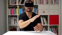 DOLLY SHOT: Virtual reality simulation Stock Footage