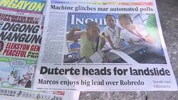 CLEAN : Philippines: Duterte on the frontpage after election win News Clip