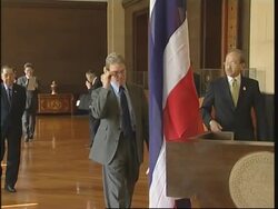 WRAP Kouchner meets counterpart to discuss Myanmar, ADDS presser News Clip