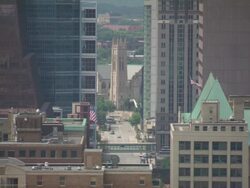 MS Cars passing through street / Minneapolis, Minnesota, United States  Stock Footage