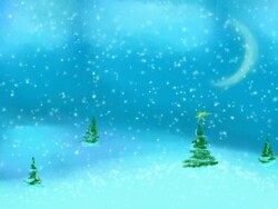 Winter scene, painted. Stock Footage