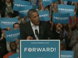 President Obama Holds Final Rally in Oho Stock Footage