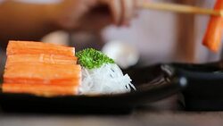Eating crab in japan restaurants. Stock Footage