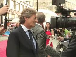 Nigel Havers at The Great British Premiere of Chariots of Fire at Leicester Square on July 10, 2012 in London, England (Footage by WireImage Video/Getty Images) Stock Footage